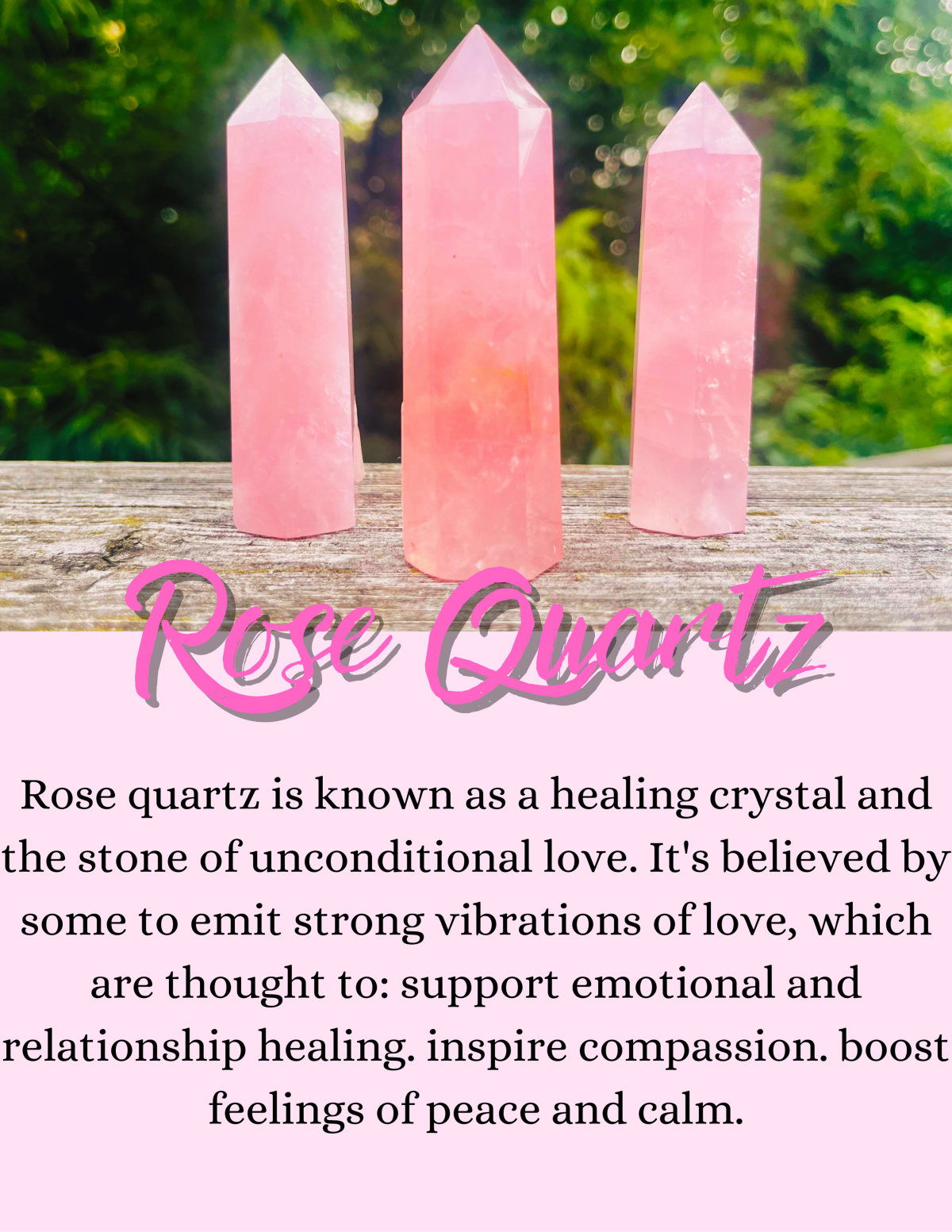 Rose Quartz Tower - Crystal Garden Metaphysical Shop, Mt Pocono, PA