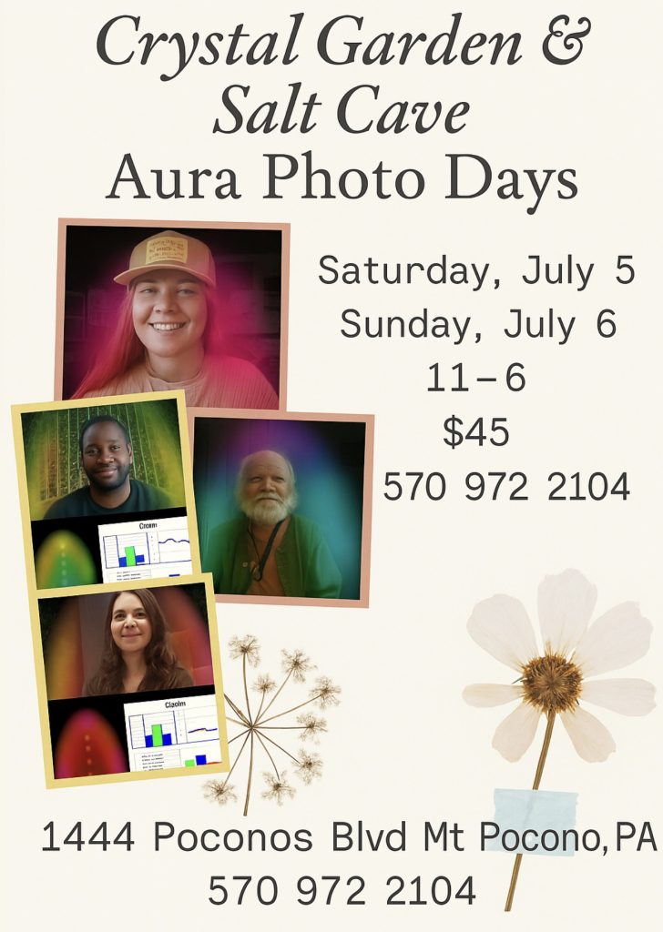 Aura Photo Days - Crystal Garden Metaphysical Shop, Mt Pocono, PA